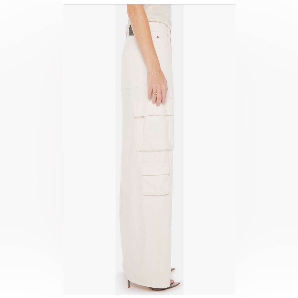 MOTHER Fun Dip Denim Cargo Maxi Skirt White Size 28 (Fits 6) NWT - Picture 14 of 16